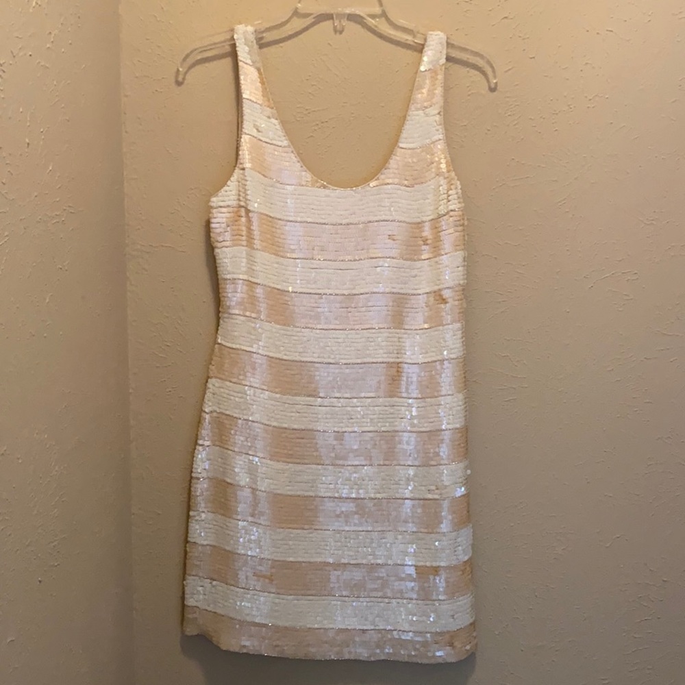 AIDAN MATTOX sequin mini dress